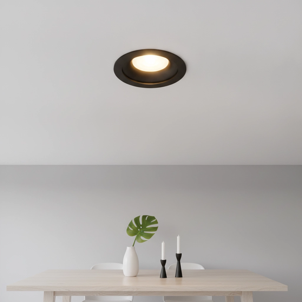 Black recessed spot Downel round