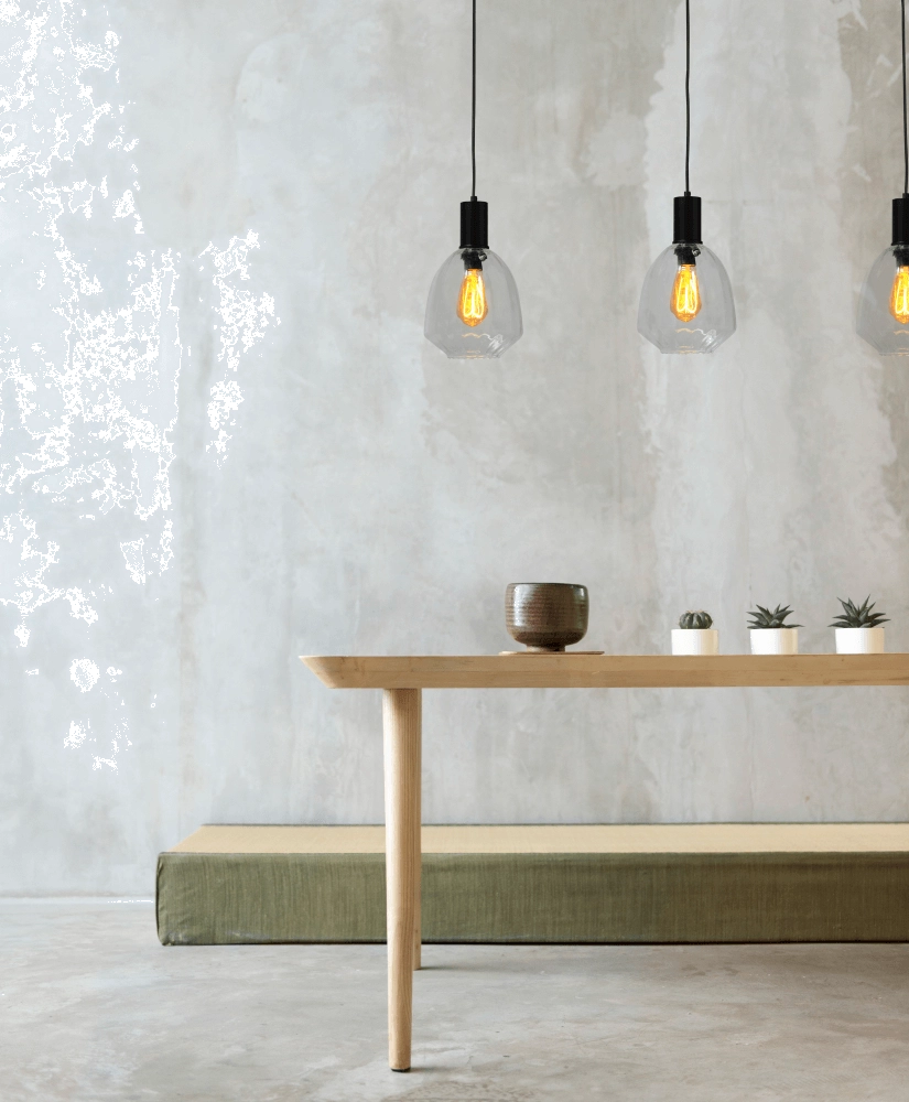 3-light hanging lamp - black - Porto with Nicolette clear lenses Masterlight 8718121269566