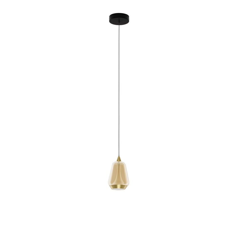 Design pendant lamp Alish 1-light amber glass Lyora 5212017477699