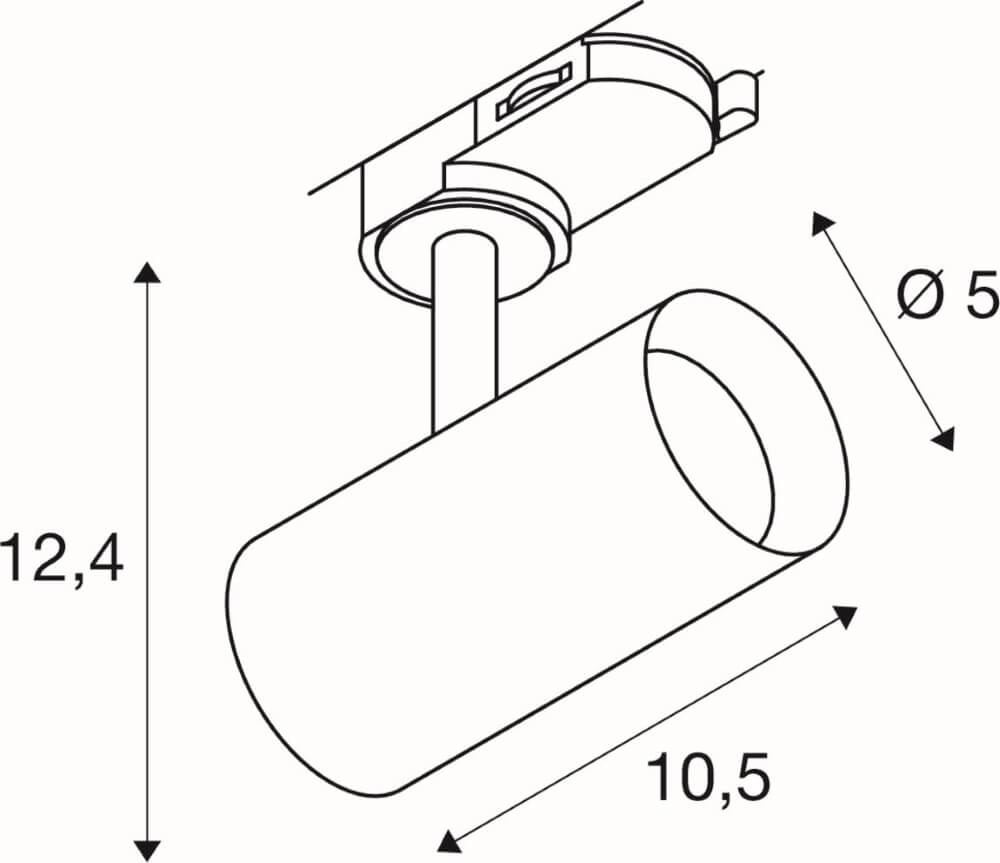 Led track spot Noblo 3-phase - white - 2000-3000K SLV 4024163276337