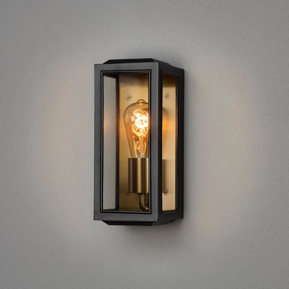 Black with gold outdoor lamp Carpi KonstSmide 7318303487583