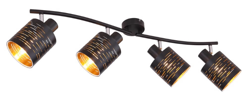 Ceiling lamp black Tunno 4-light