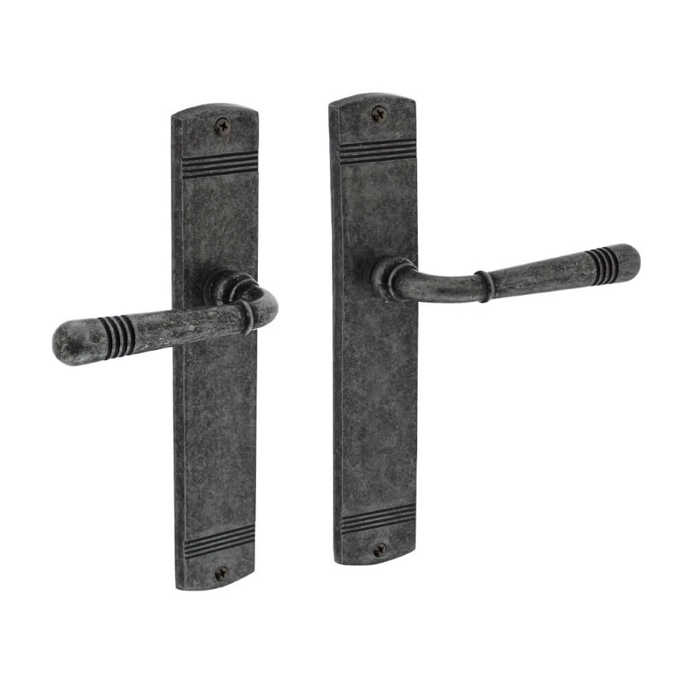 Classic door handle Helena blind old gray