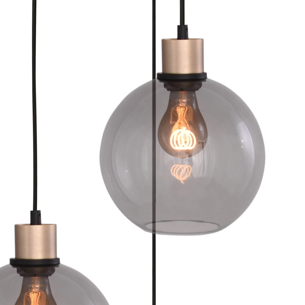 Vide hanging lamp Lazise 5x Ø 20cm gold Masterlight 8718121303079