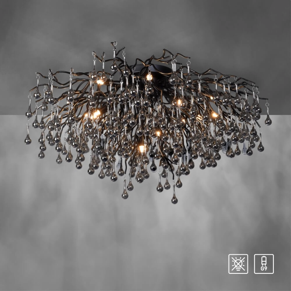 Chandelier Icicle black 100cm Paul Neuhaus 4012248377581