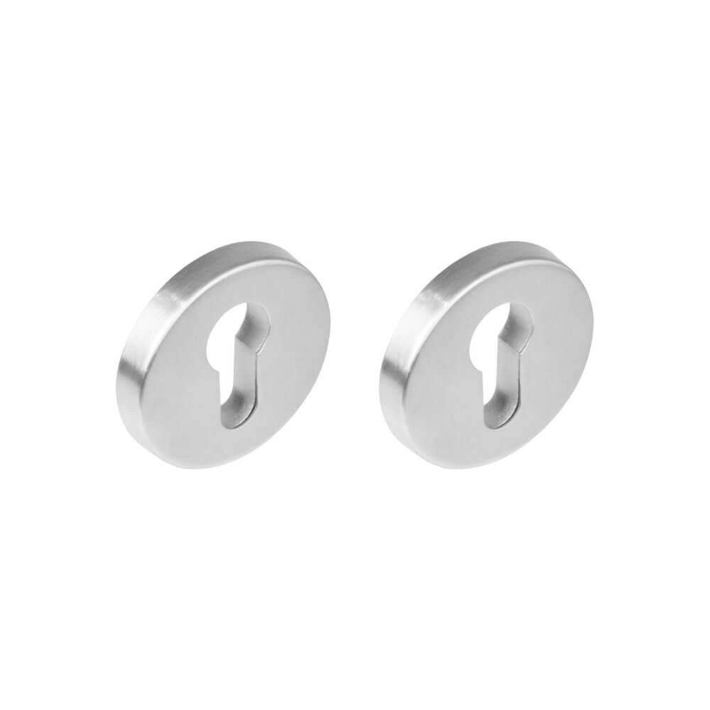 Safety rosette Salus round stainless steel Ø 5.5cm