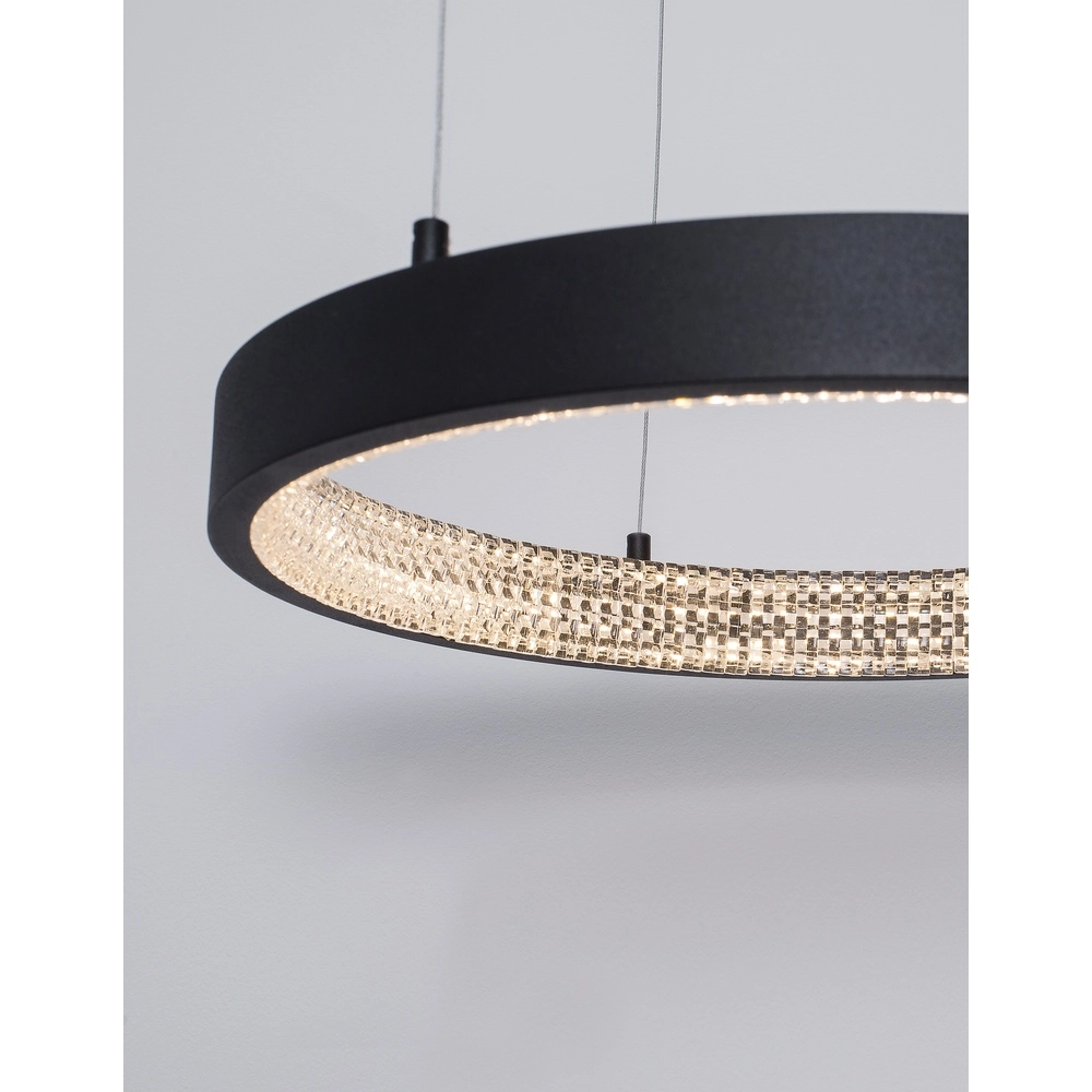 Pendant lamp Preston black Ø 40cm Lyora 5212017429162