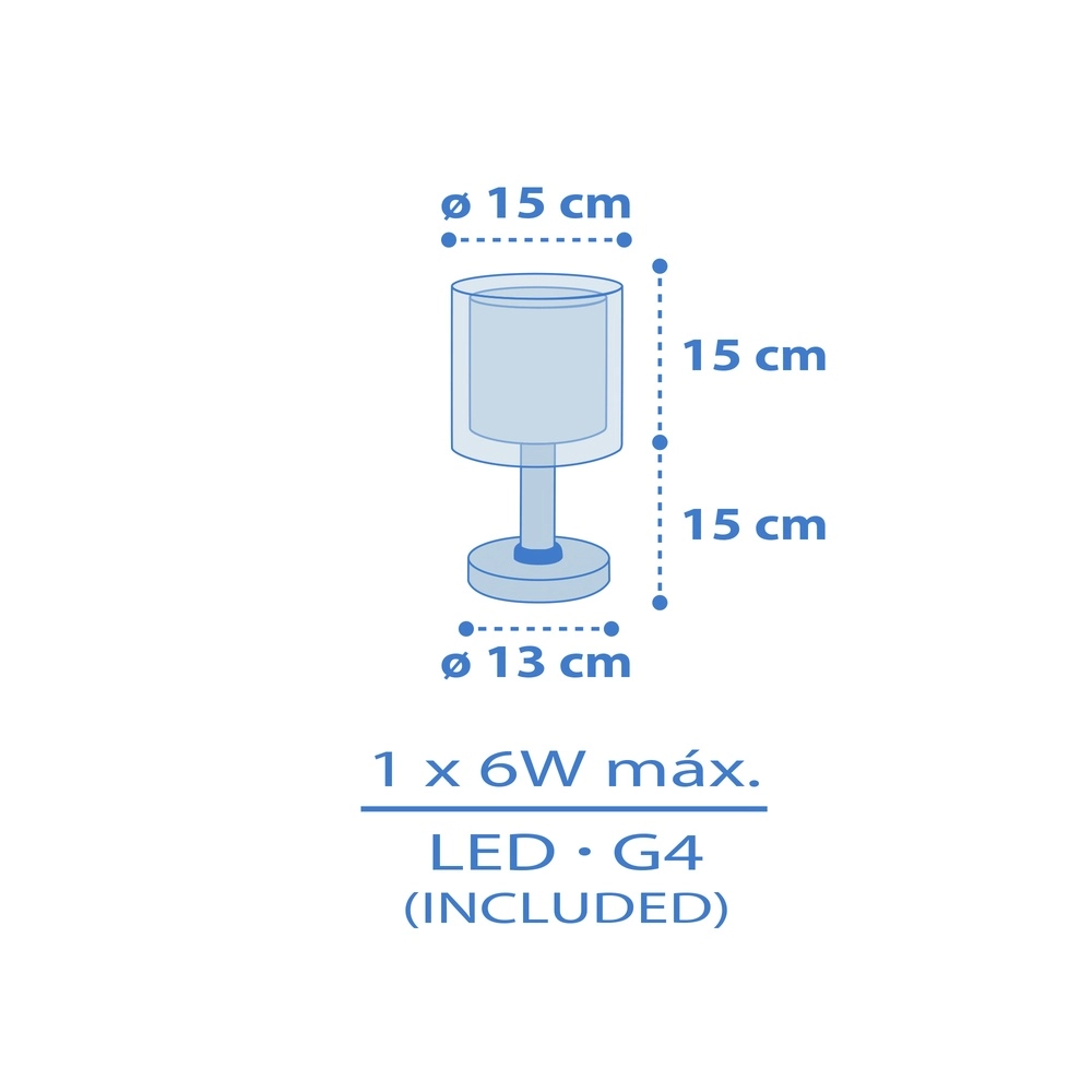 Children's room table lamp Kids World blue Dalber 8420406406718