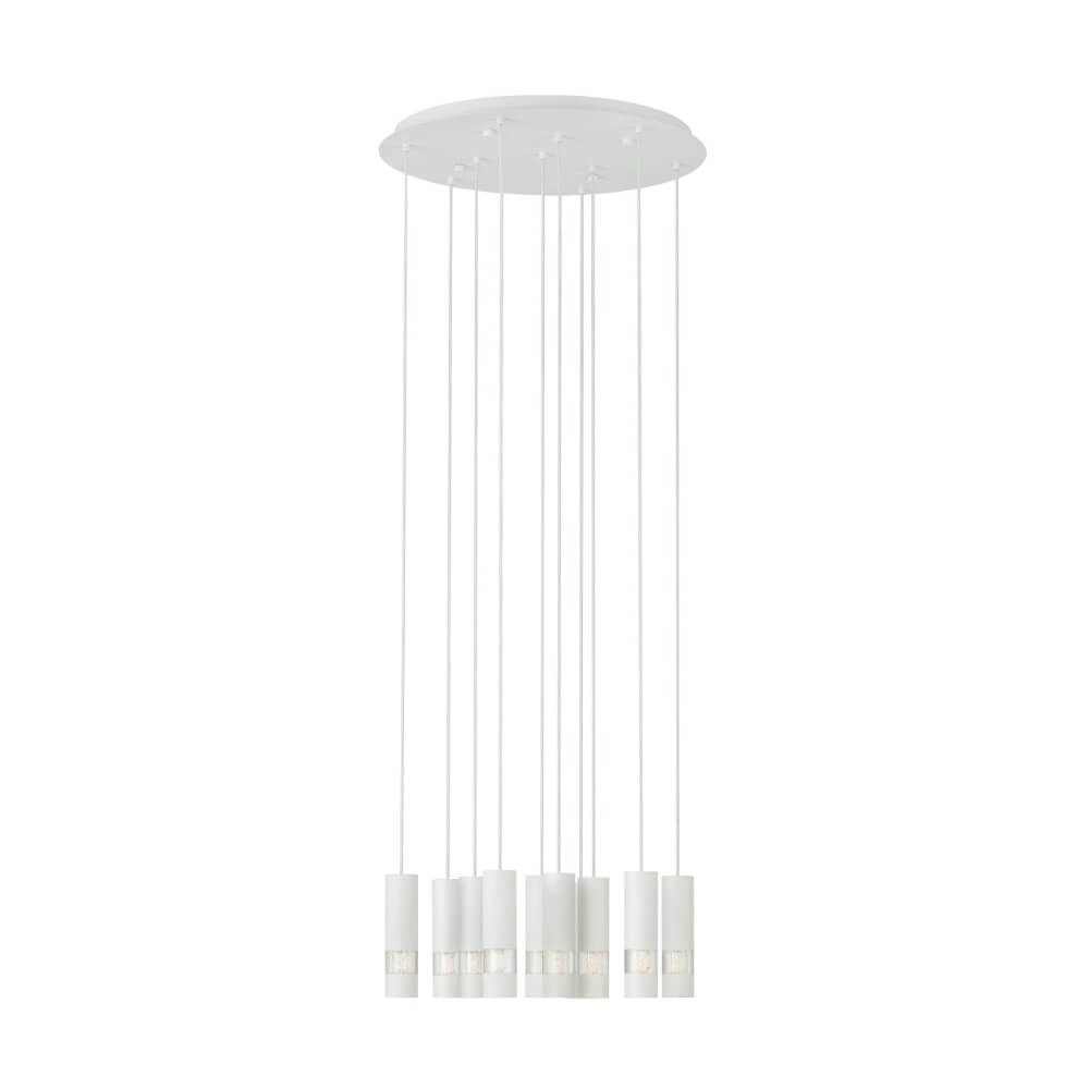 White round hanging lamp Bernabeta 10 lights