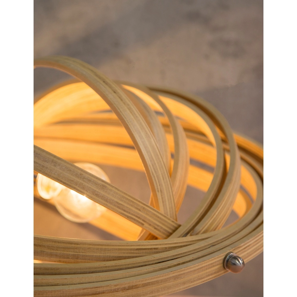Modern pendant lamp Asco wood Ø 43cm Lyora 5212017424945