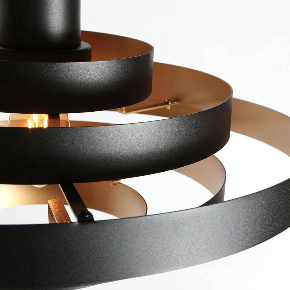 Design pendant lamp Halo Cirque black Ø 50cm Steinhauer 8712746178333