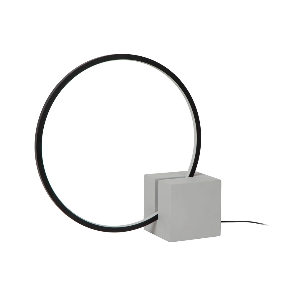 Black table lamp Cirkelis round Ø 32cm
