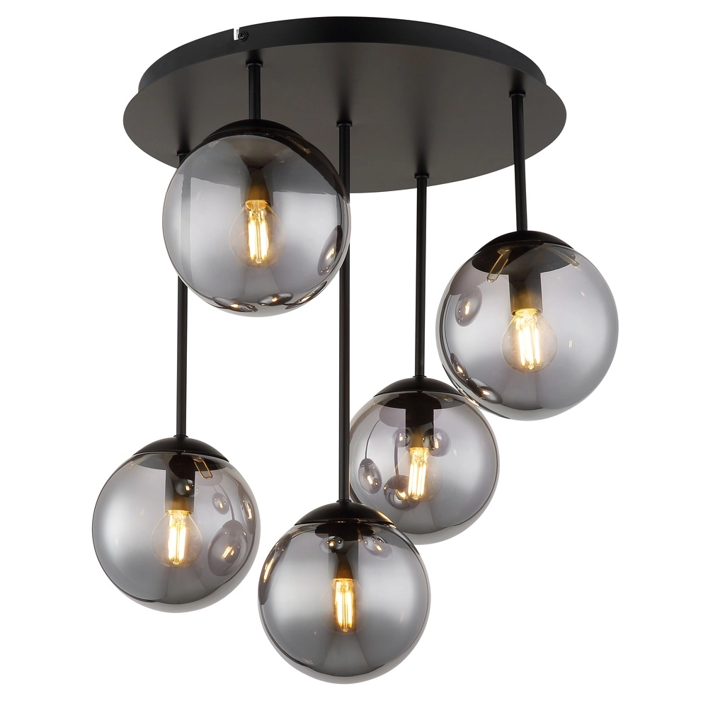 5-light ceiling lamp Harmon Black