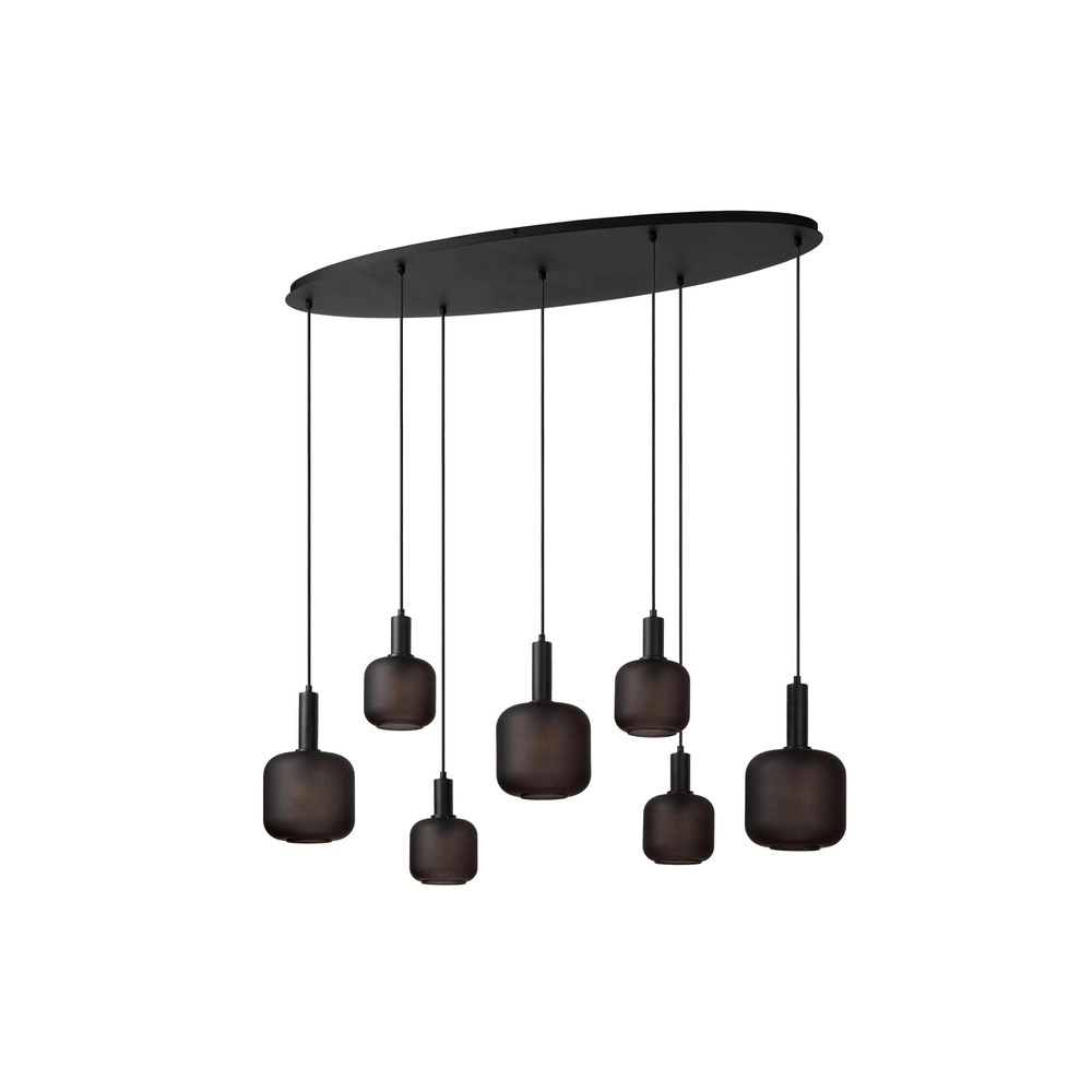 Black pendant lamp Eloise 7-light