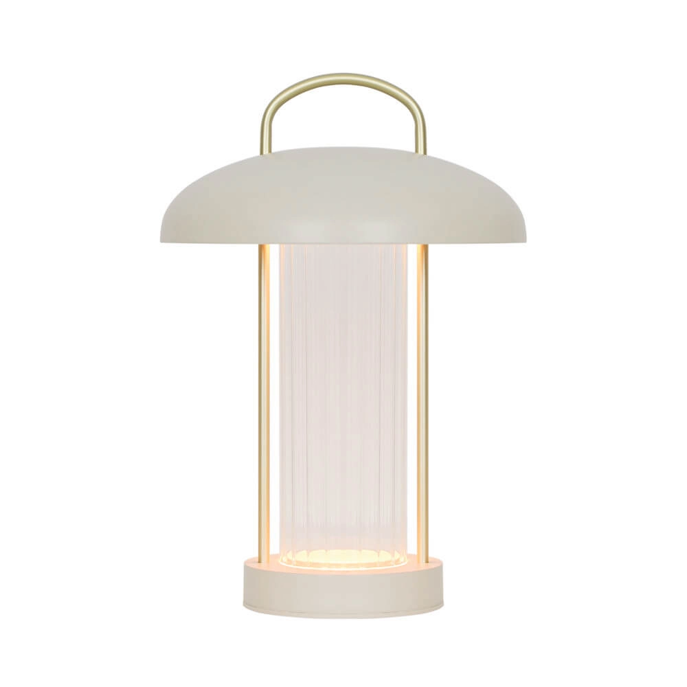 Table lamp Mirano Sand Brown Rechargeable