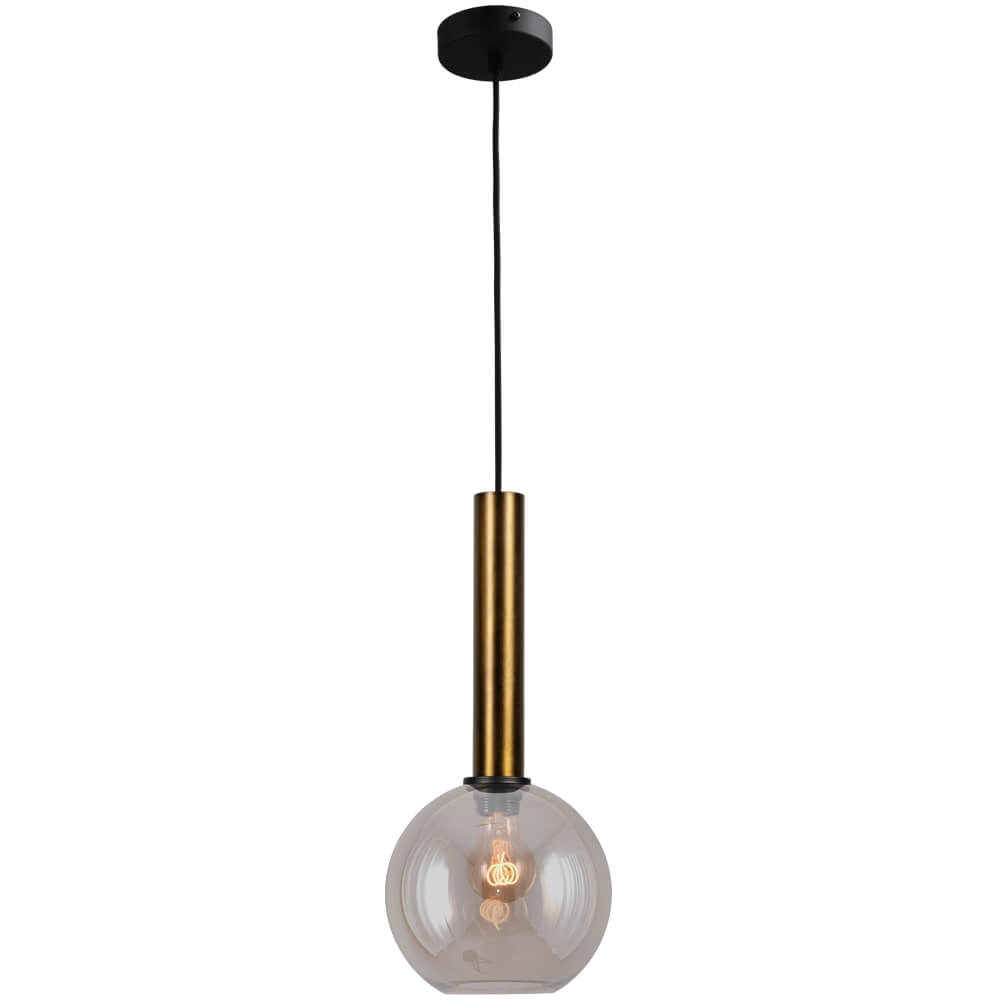 Hanging lamp Ø 20cm Bella 2 Antique brass with gold glass
