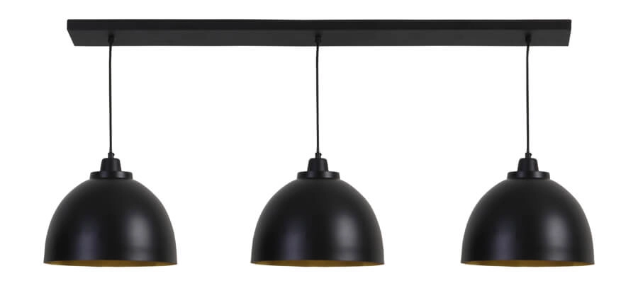 Country Pendant Lamp Kylie 3-light black Light & Living 8717807188306