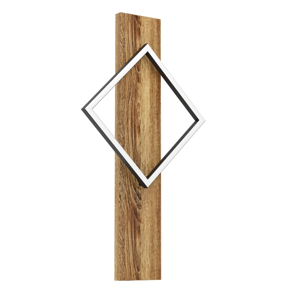 Design wall lamp Boyal black with dark wood
