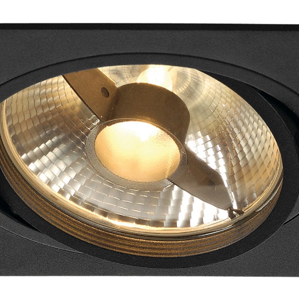 Recessed spotlight New Tria ES111 Square black with leaf springs SLV 4024163150354