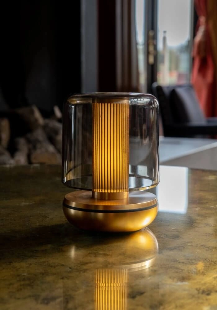 Rechargeable table lamp Firefly gold smoked Humble 6097522568556
