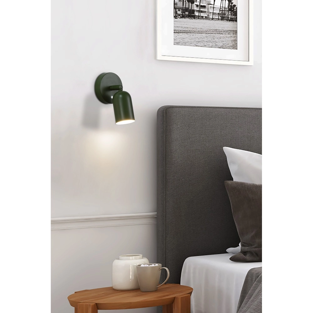 USB Rechargeable Wall Lamp Cone green Searchlight 5053423302850
