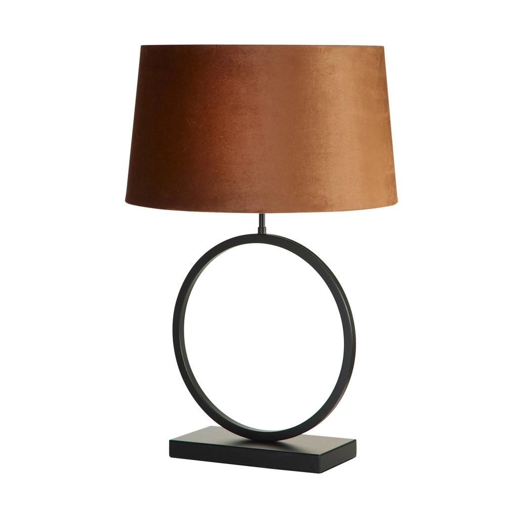 Table lamp Elegant black with orange hood