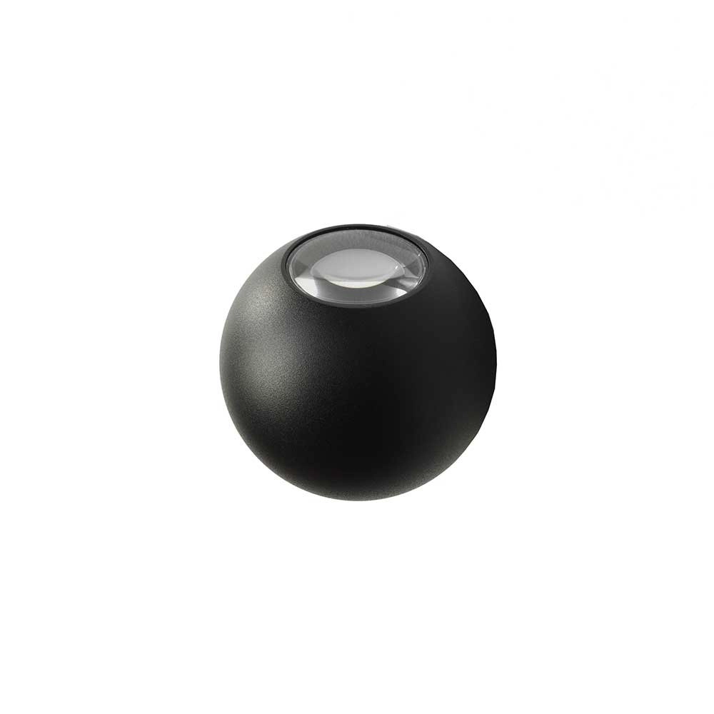 LED wall spot Denver round - black Artdelight 8719831733453