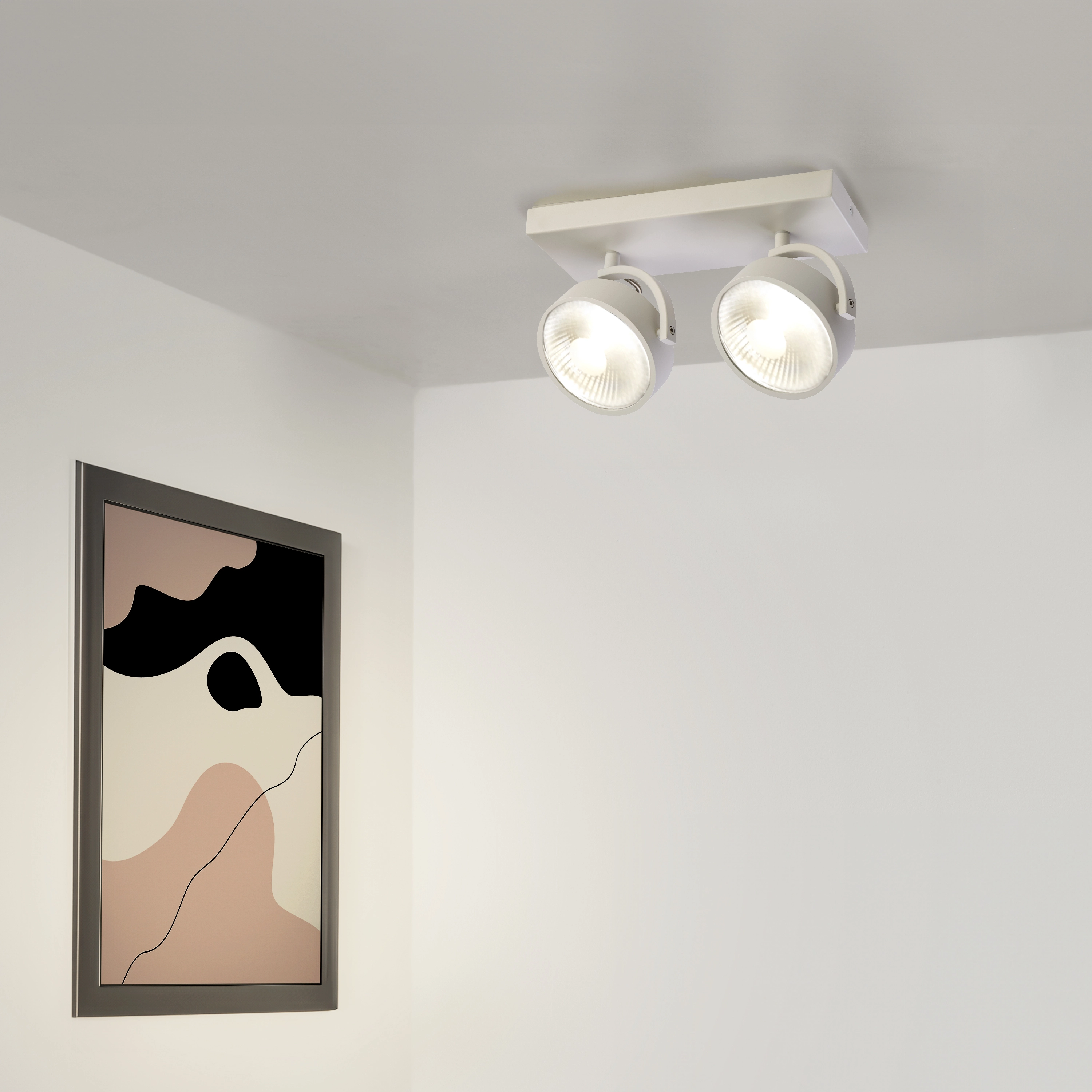 Surface-mounted spot Jupiter 2-light white Lyora 5053423275802