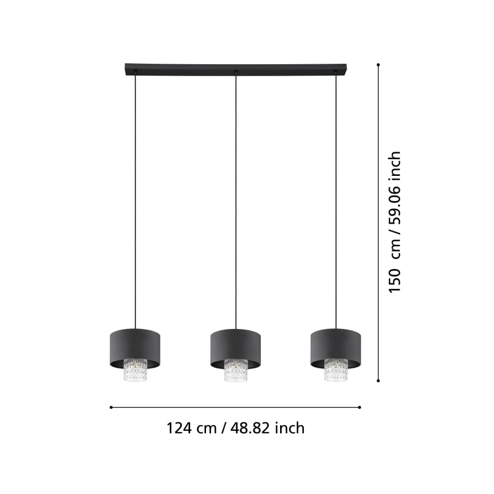 Dining room hanging lamp Sapuara with crystal Stars of Light 9002759399788