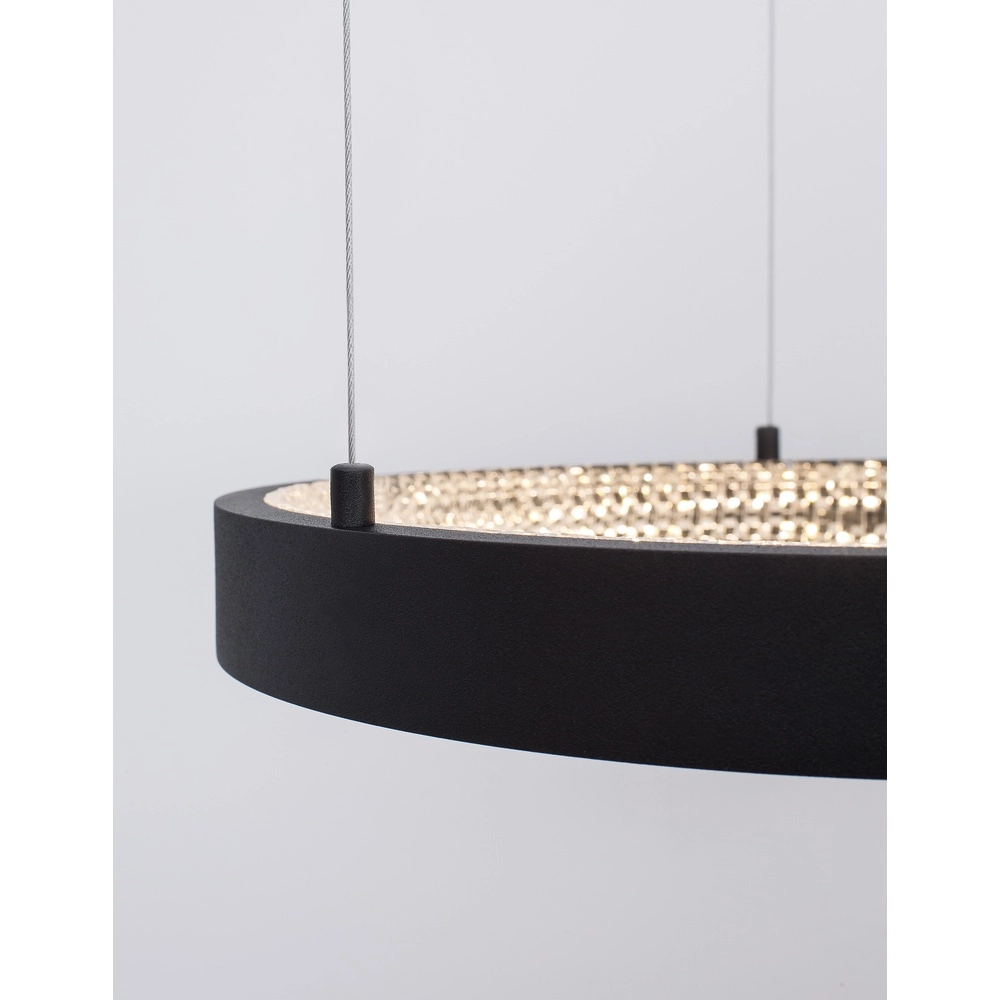 Pendant lamp Preston black Ø 40cm Lyora 5212017429162