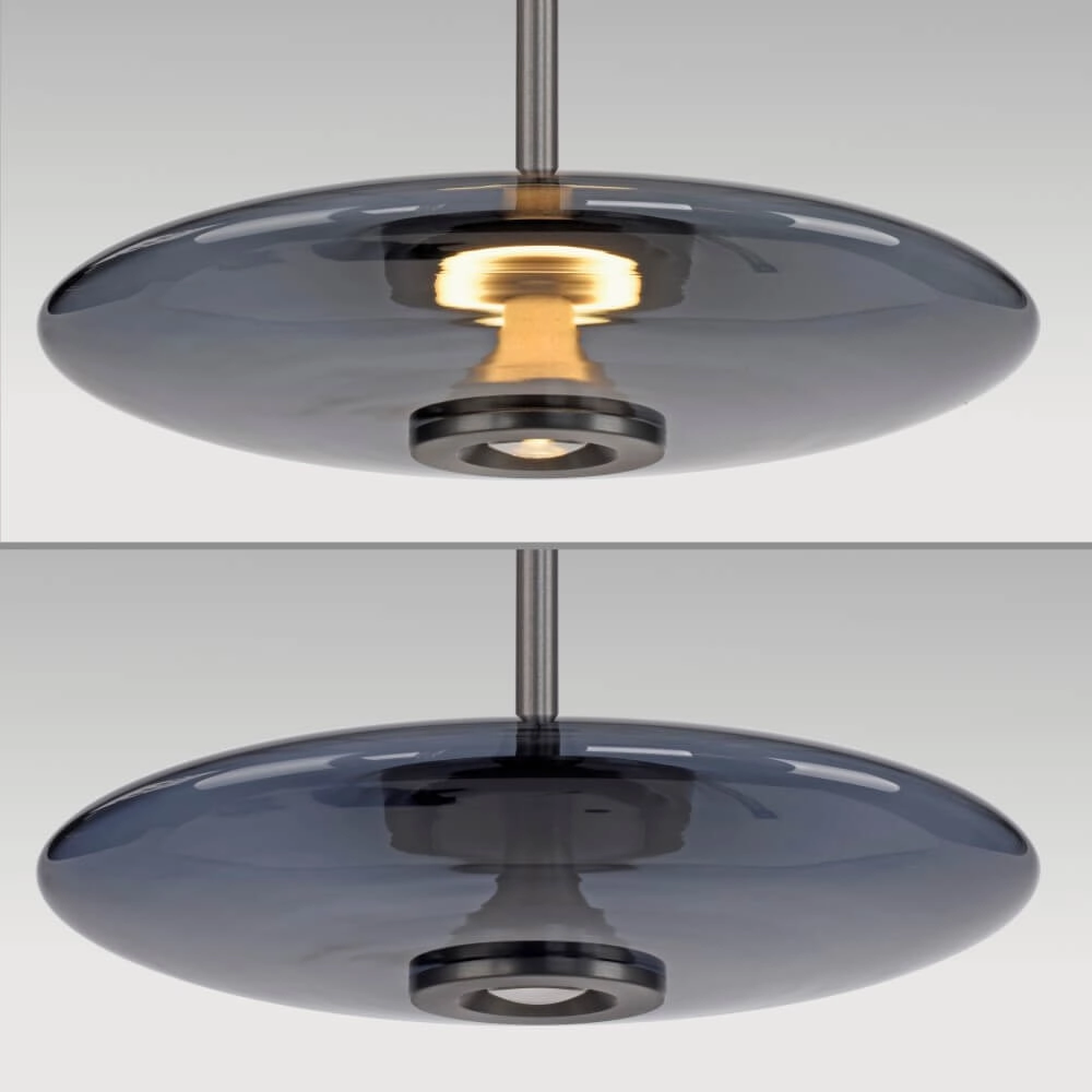 Hanging lamp Pure E-Vitrum design gray Paul Neuhaus 4012248382684