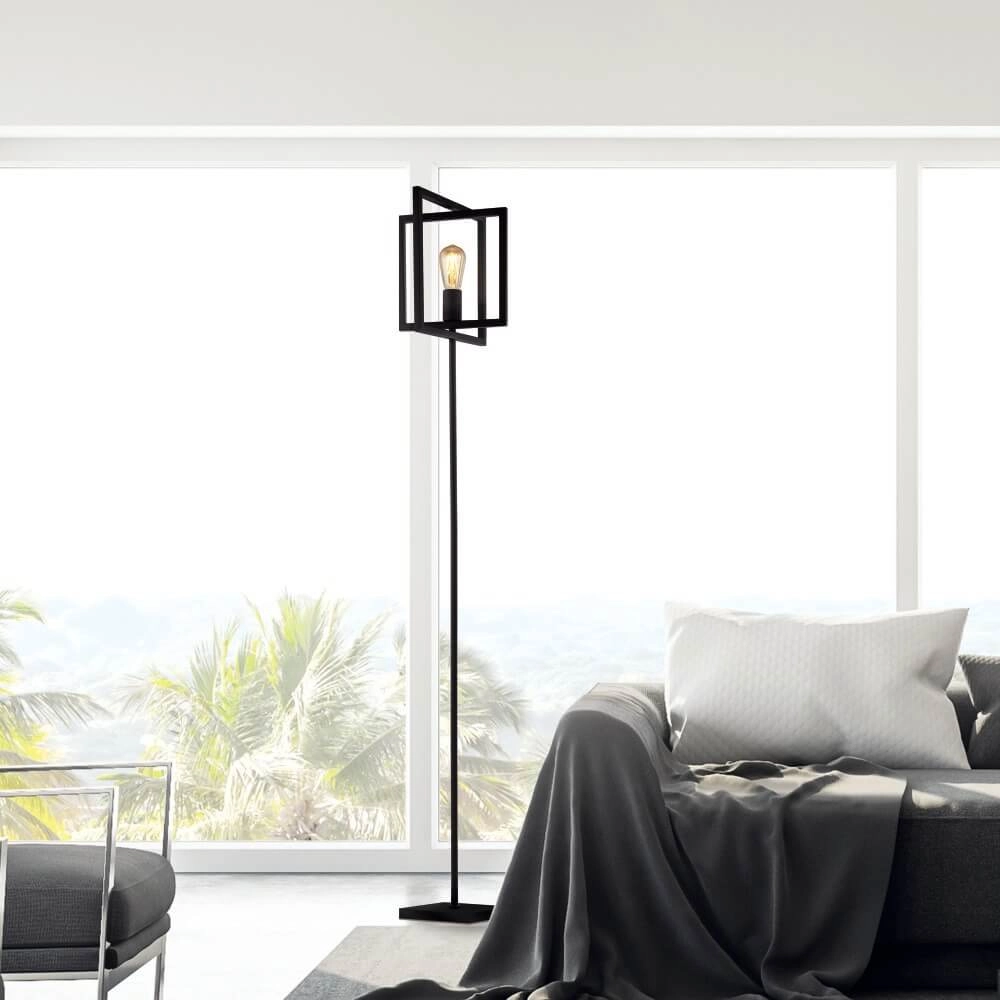 Black floor lamp Plaza Searchlight 5053423226217
