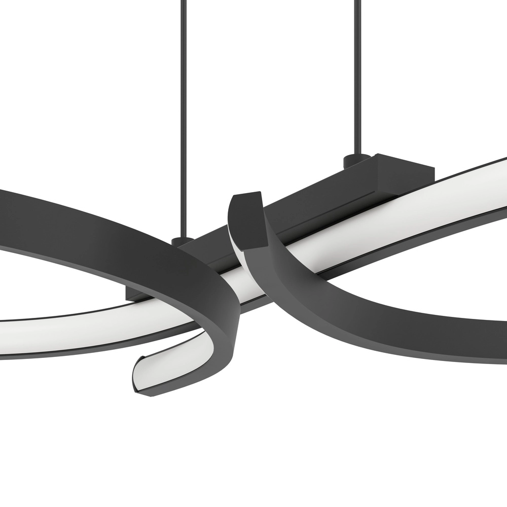 Modern led wall lamp Serpins 66cm - black Eglo 9008606313662