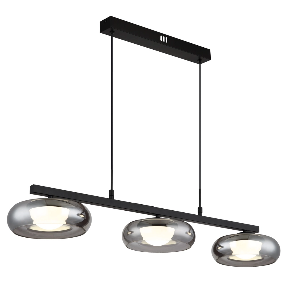 Design pendant lamp Carlene 3-light black