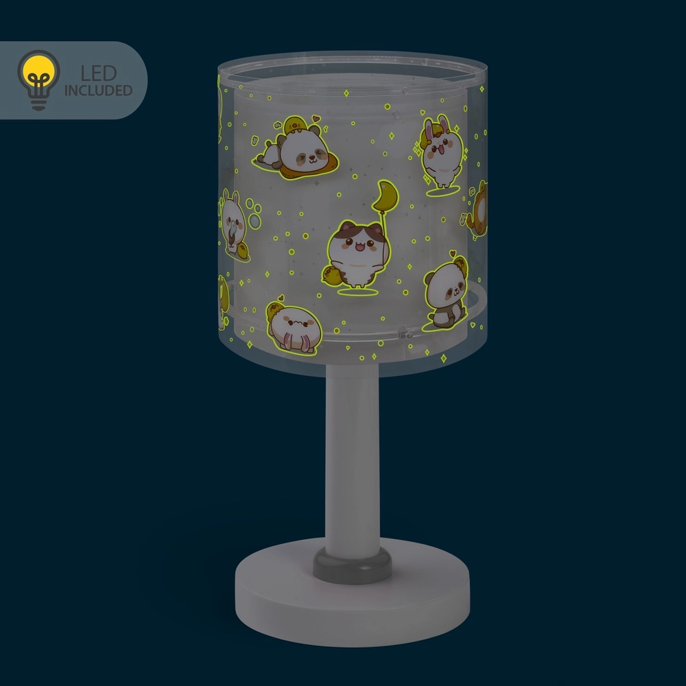 Children's table lamp Kawaii Friends Grey glow in the dark Dalber 8420406417615