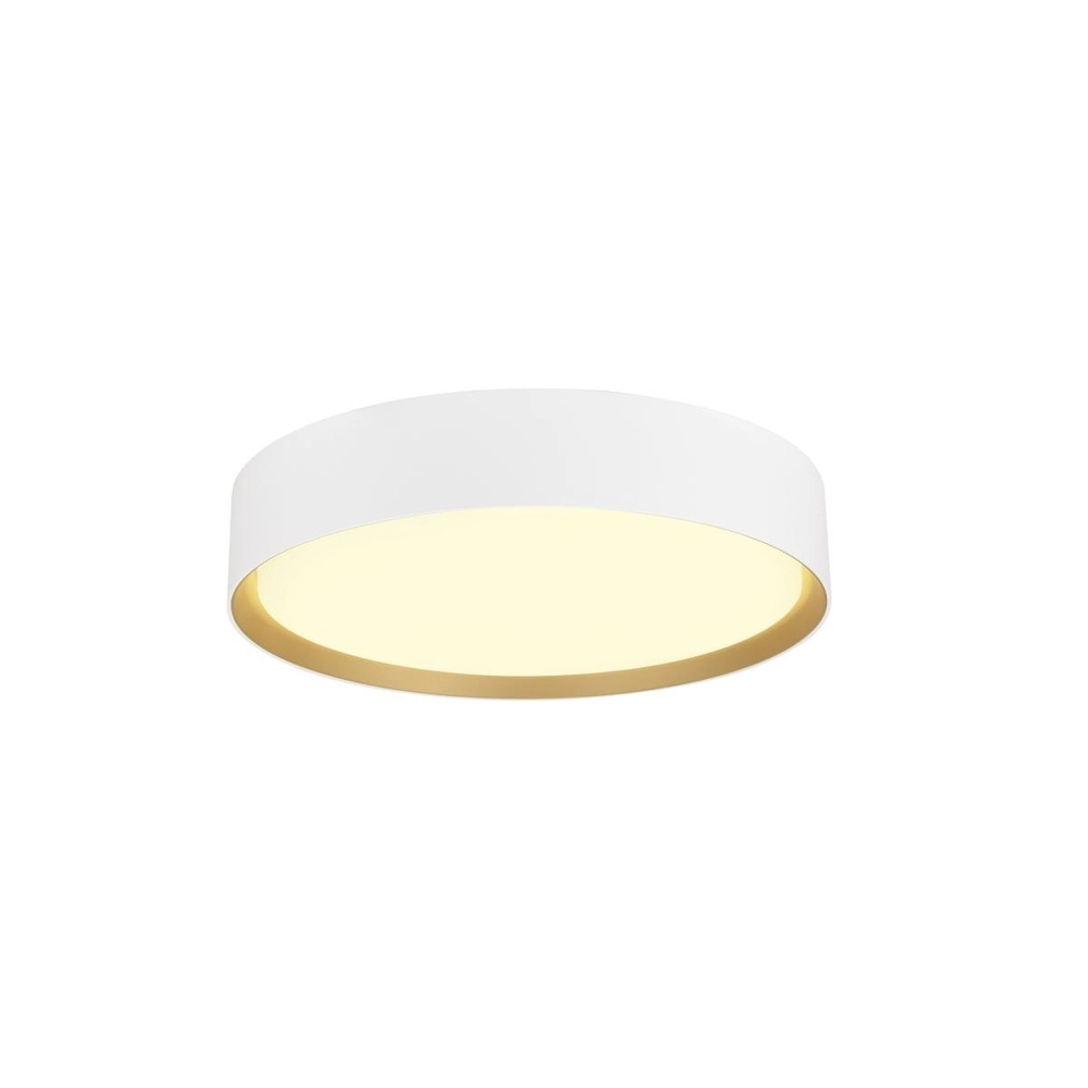 Ceiling lamp Decona Ø 30cm white with gold - 3000K/4000K