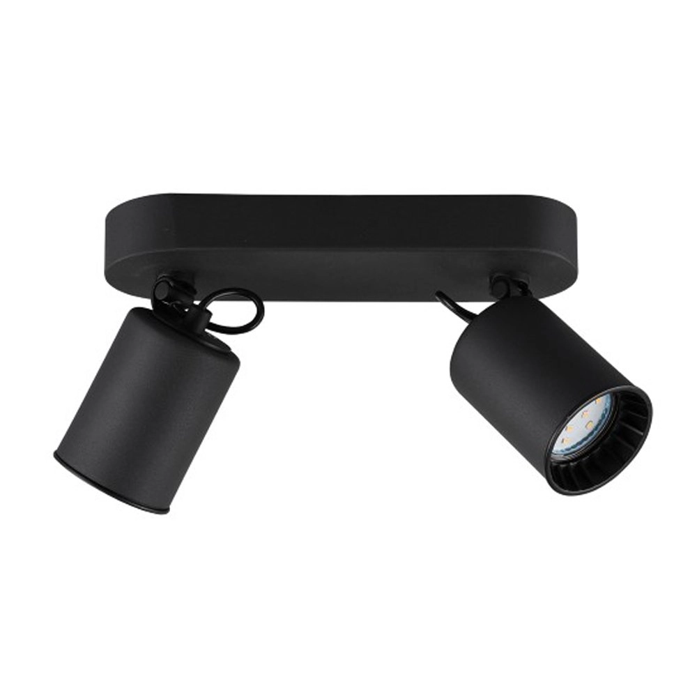 Black ceiling lamp Pago with 2 spotlights Trio 4017807408249