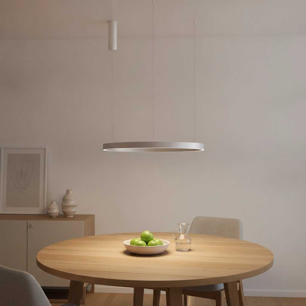 Design pendant lamp Elowen silver grey Ø 80cm