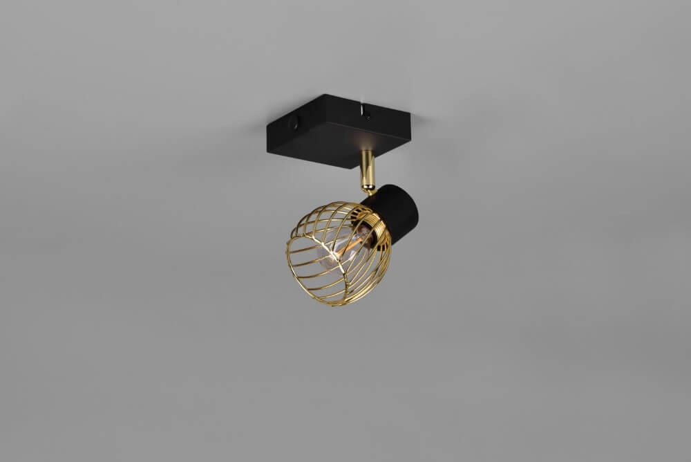 Design wall lamp Ardon black with gold Trio 4017807560886