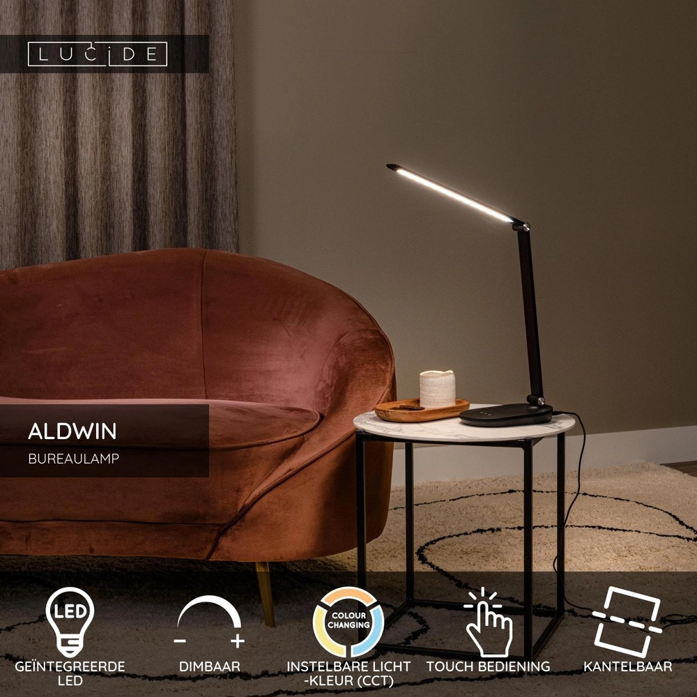 Design desk lamp Aldwin LED 8W dimmable Lucide 5411212241924
