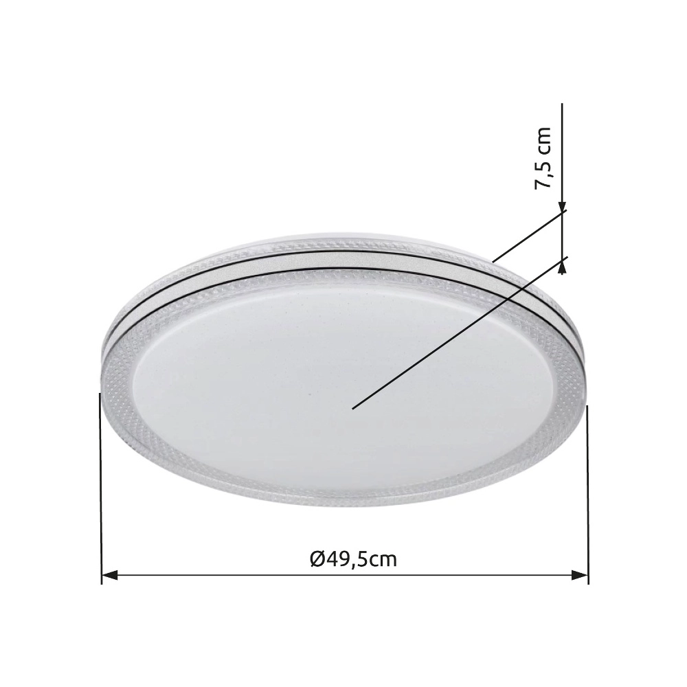 Ceiling light Veleno white Ø 49.5cm Globo 9007371455492