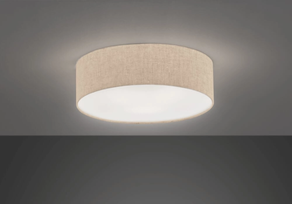 Ø 40cm ceiling lamp Thor with sand-colored linen Fischer & Honsel 4003694200523