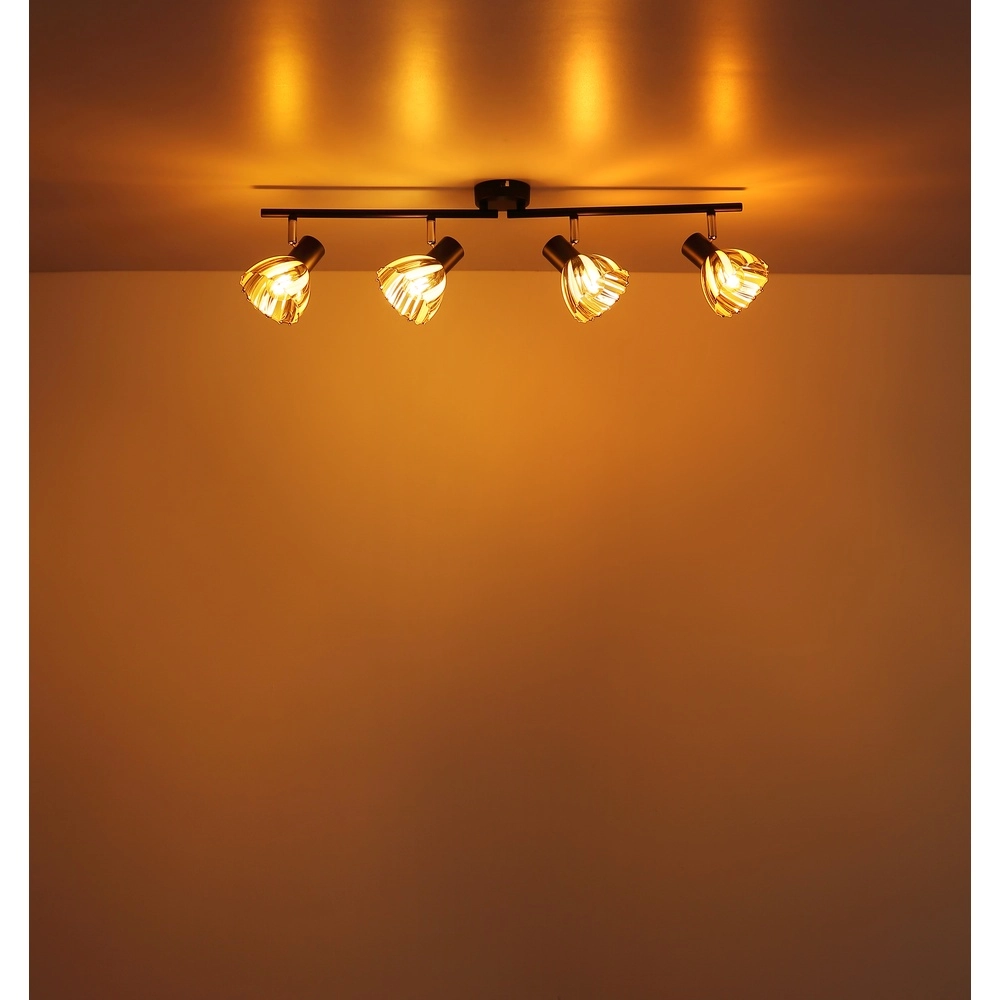 Ceiling lamp 4-lights Zachery Black Globo 9007371525492