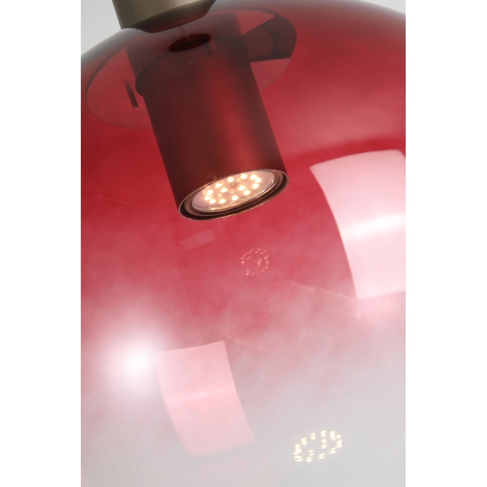 Design pendant lamp Ombre red glass Searchlight 5053423297835