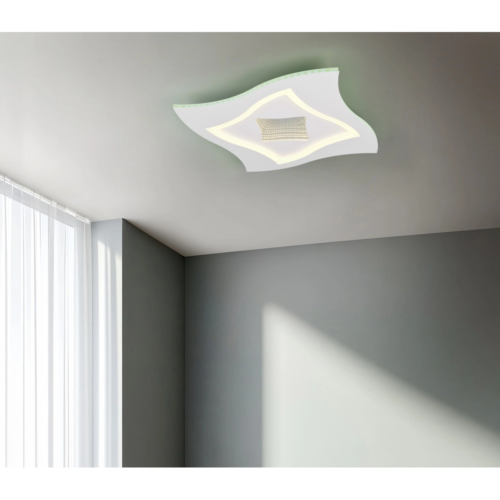 Modern ceiling lamp Klint white 50cm Trio 4017807653465