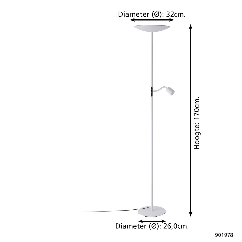 Floor lamp Conivarino white Eglo 9008606356584
