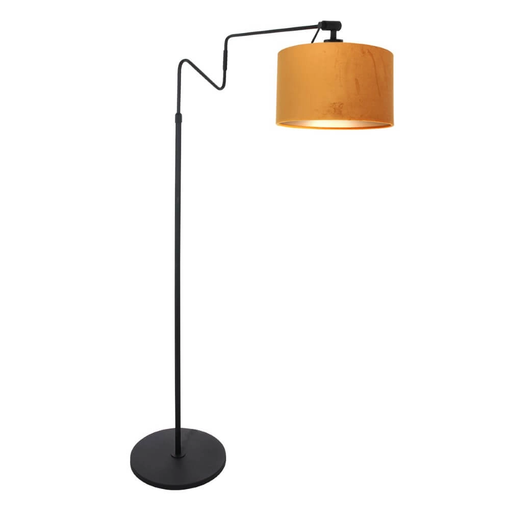 Standing reading lamp Linstrom with gold hood