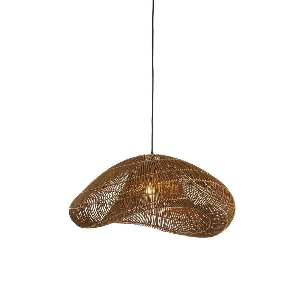 Rattan pendant lamp Janzur Ø 65cm - dark brown Light & Living 8717807820565