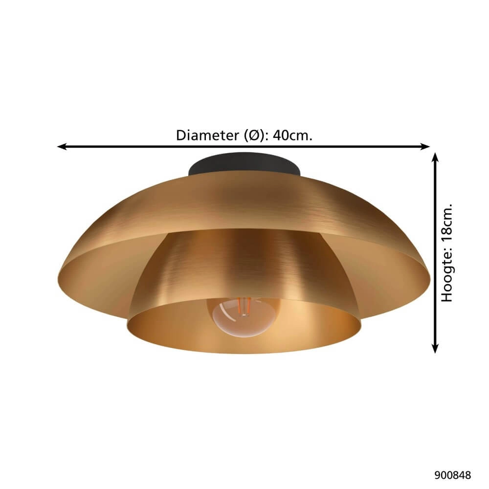 Golden design ceiling lamp Cenciara Ø 40cm Eglo 9008606274383