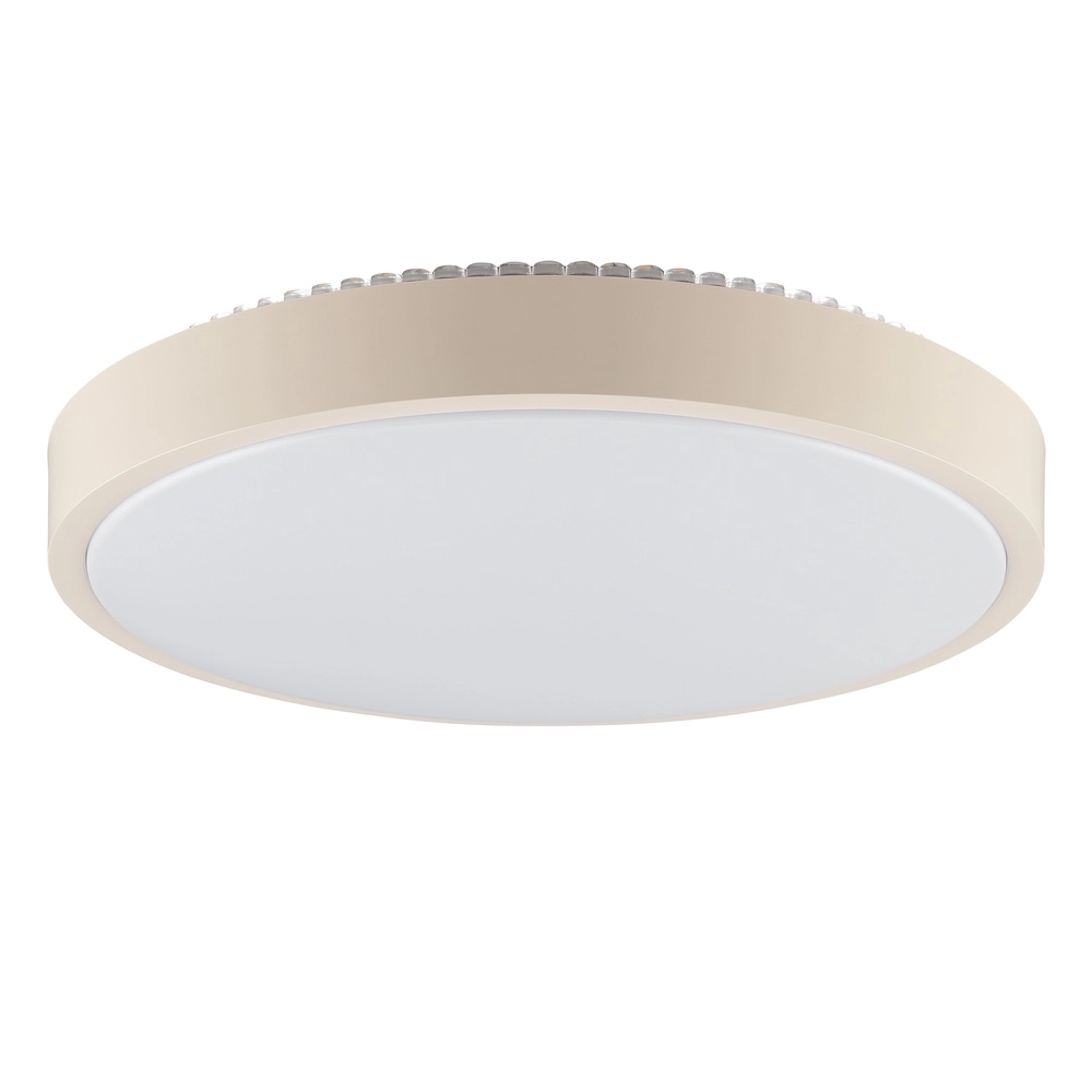 Ceiling light Solistra sand brown with white Ø 34,5cm